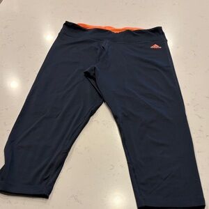 Adidas black and Bright Orange Leggings